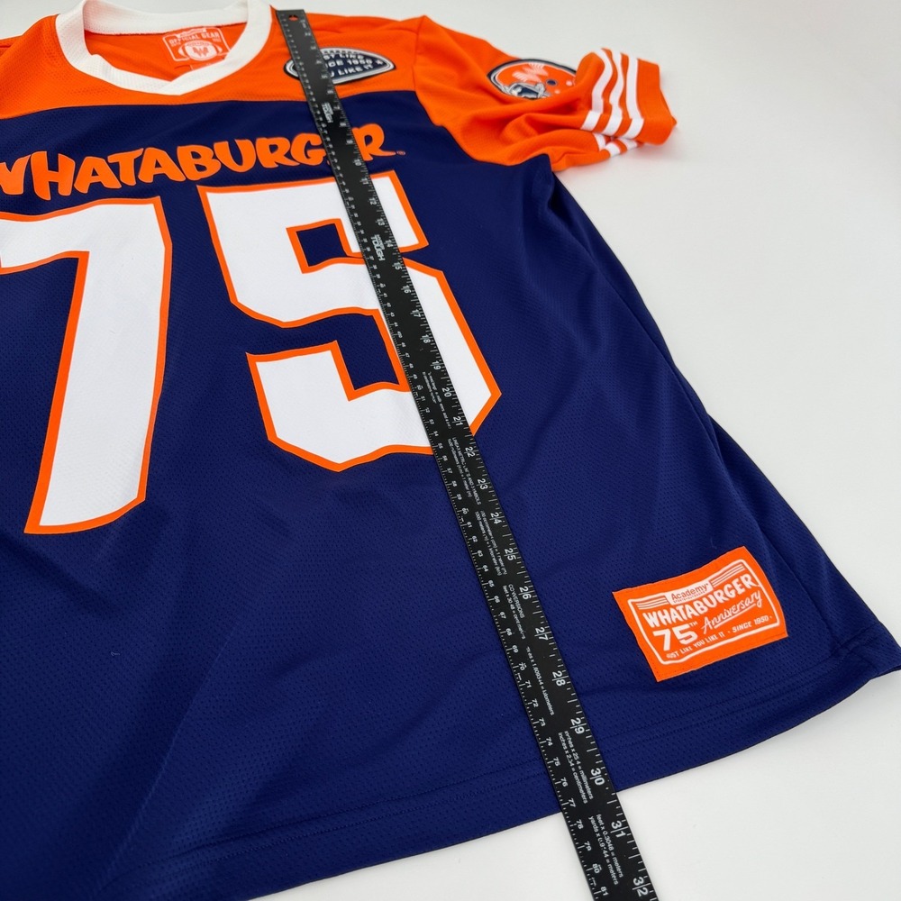 Academy Whataburger 75th Anniversary Football Jersey Mens Medium Orange Blue - Picture 7 of 7
